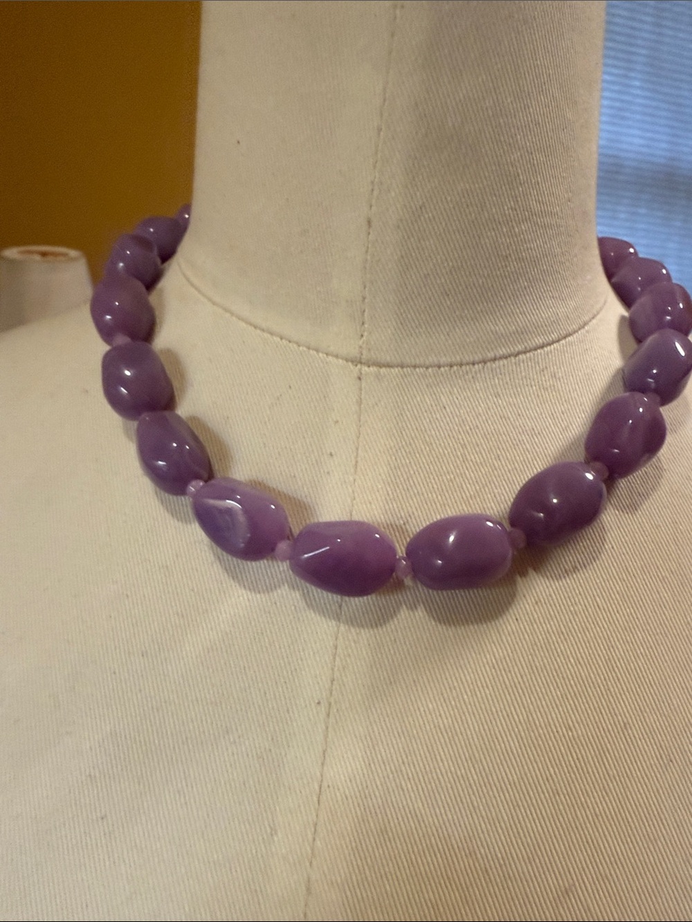 J. Crew Factory Purple Chunky Bead Necklace